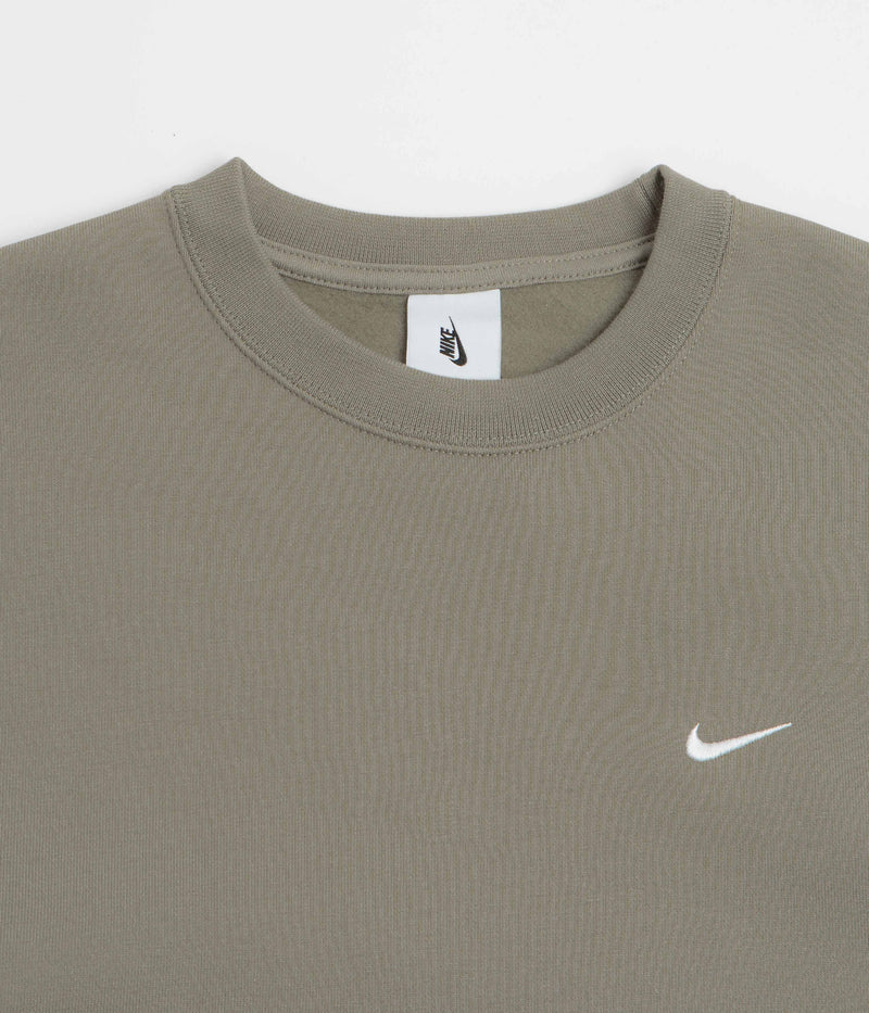 Nike Solo Swoosh Crewneck Sweatshirt in Light Army and White