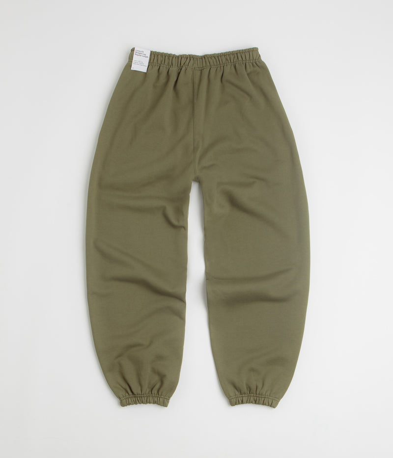 Nike Solo Swoosh Cuffed Sweatpants in Medium Olive and Medium Olive / White