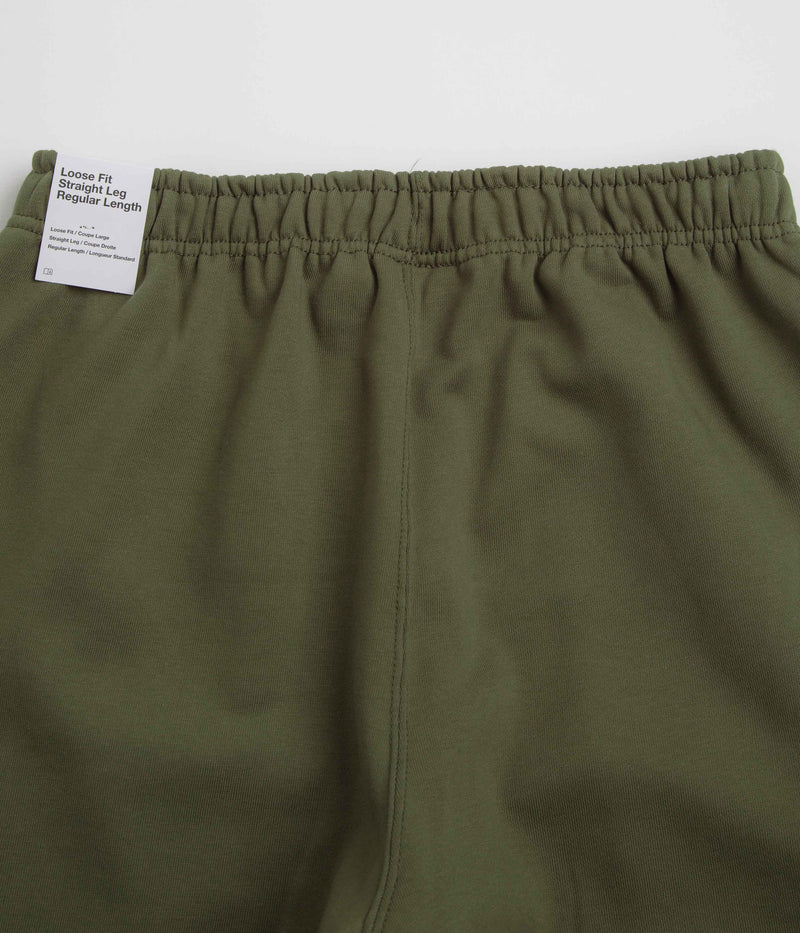 Nike Solo Swoosh Cuffed Sweatpants in Medium Olive and Medium Olive / White