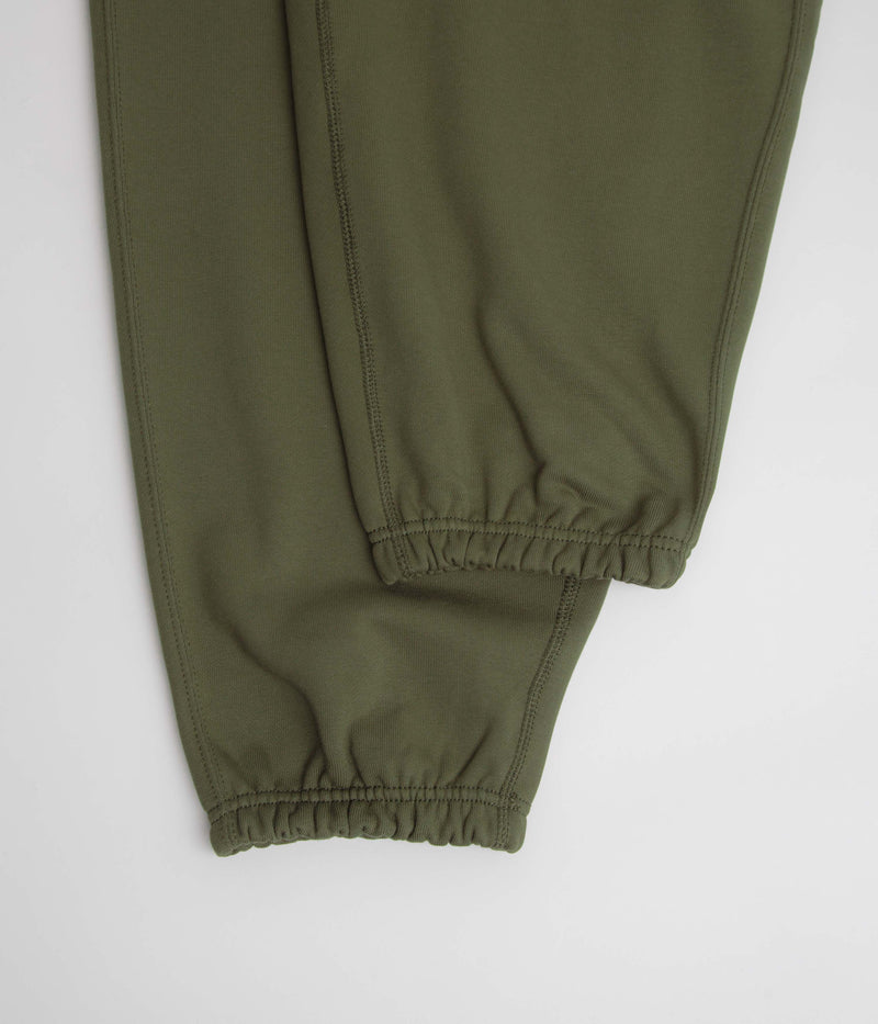 Nike Solo Swoosh Cuffed Sweatpants in Medium Olive and Medium Olive / White