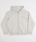 Nike Solo Swoosh Full Zip Hoodie in Light Bone and White