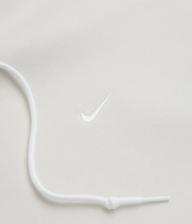 Nike Solo Swoosh Hoodie in Light Bone and White