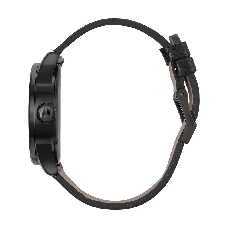 Nixon Sentry Leather Watch - All Black