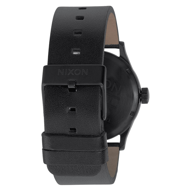 Nixon Sentry Leather Watch - All Black