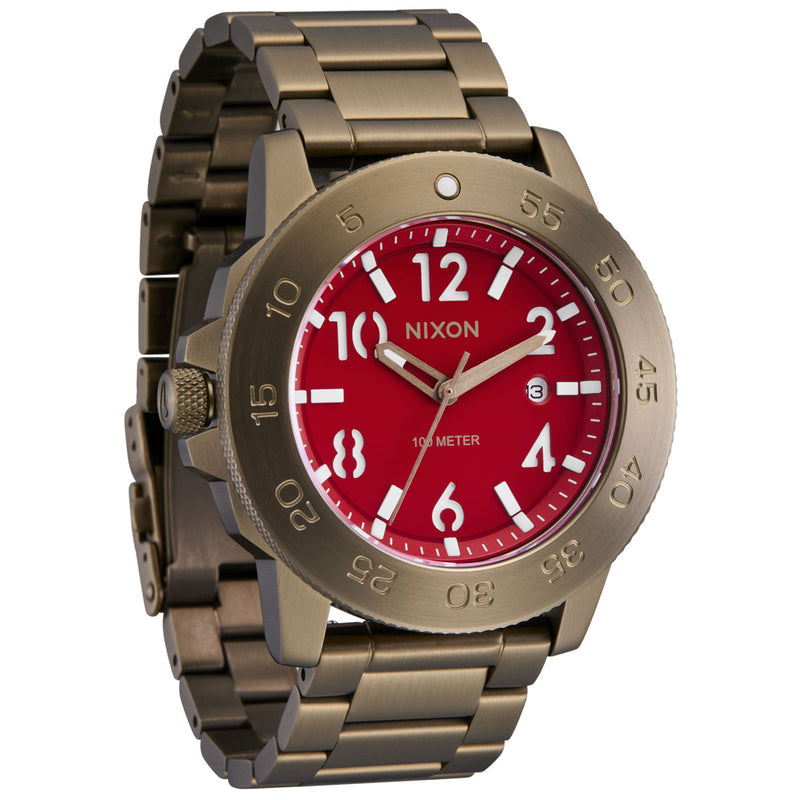 Nixon Smyth 44 Watch - Khaki/Red