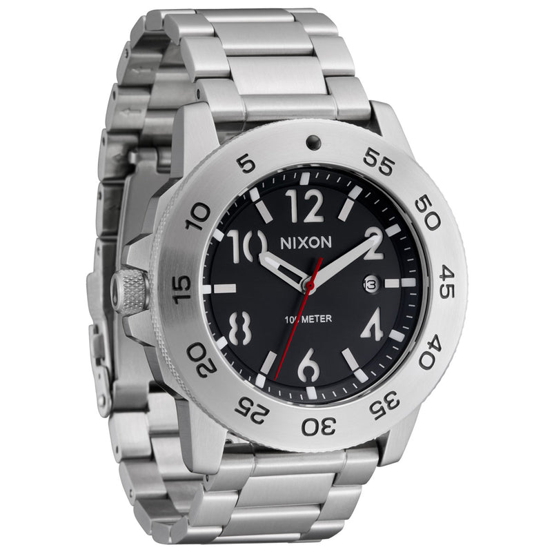 Nixon Smyth 44 Watch - Silver/Black