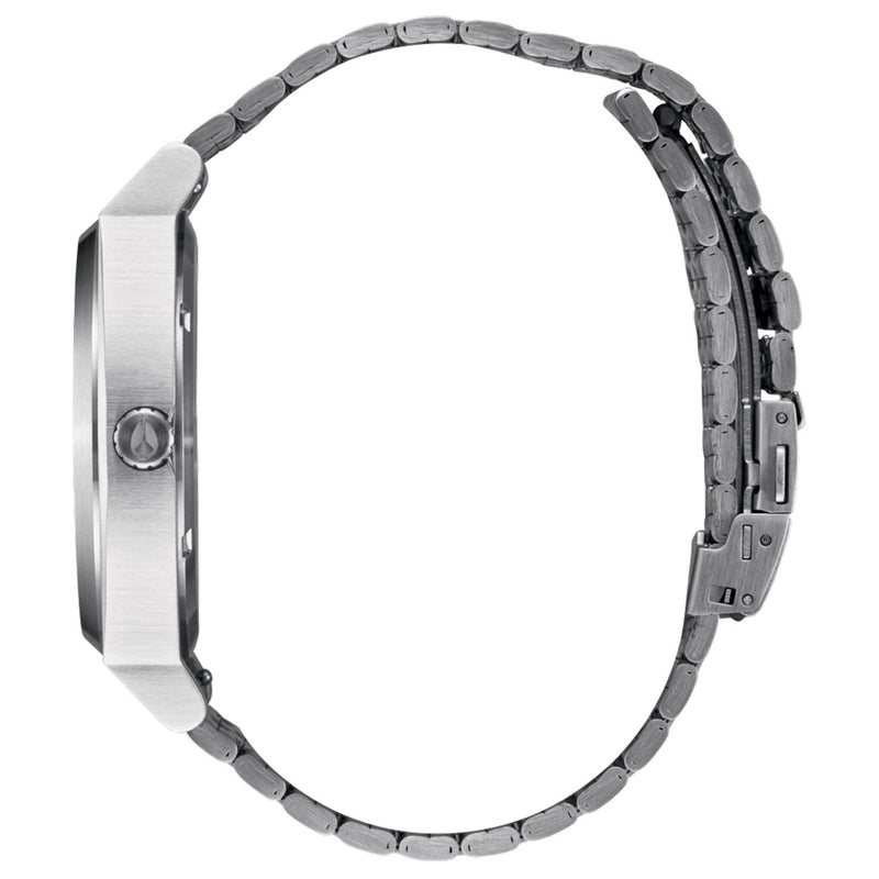 Nixon Time Teller Solar Watch - Silver/Dusty Blue Sunray