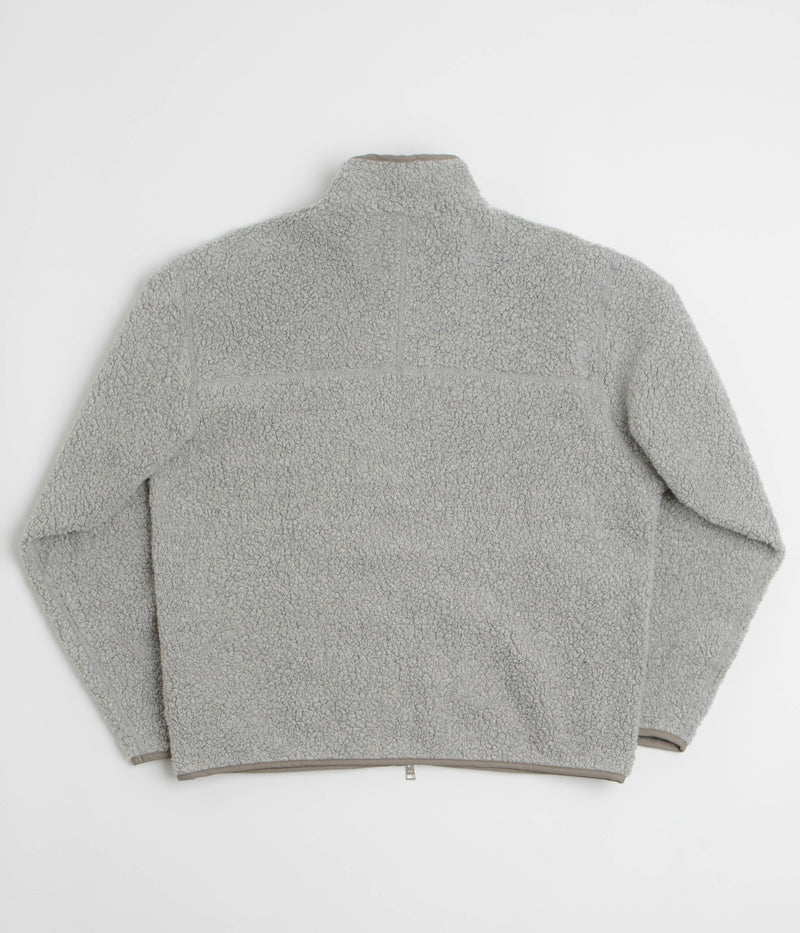 Norse Projects Bjorn Sherpa Wool Fleece Jacket in Grey Melange