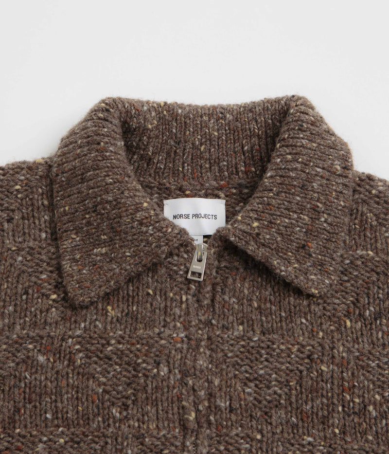 Norse Projects Erik Donegal Diamond Jacket in Seal Brown