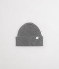 Norse Projects Merino Lambswool Beanie in Grey Melange