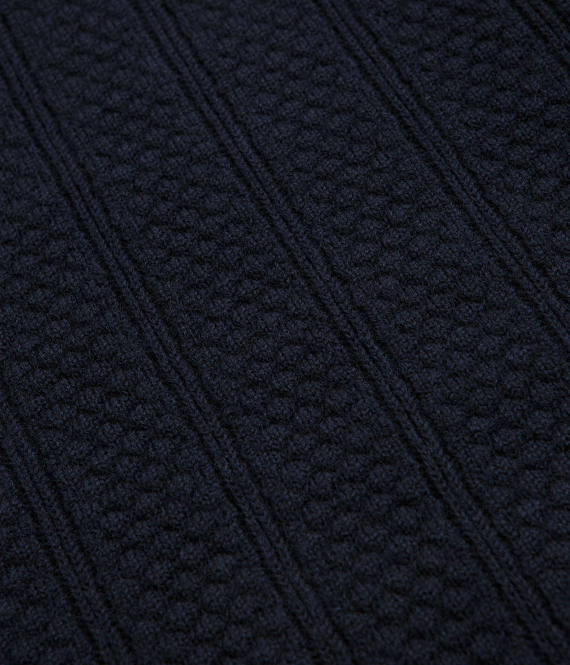 Norse Projects Storm Knit Crewneck Sweatshirt in Dark Navy