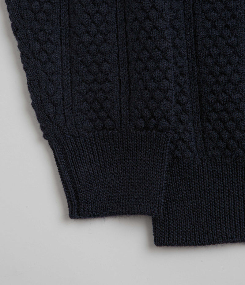 Norse Projects Storm Knit Crewneck Sweatshirt in Dark Navy