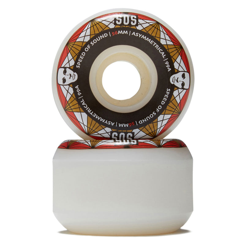 Opera SOS Heaters Asymmetrical 99a Skateboard Wheels - Candle White - 56mm