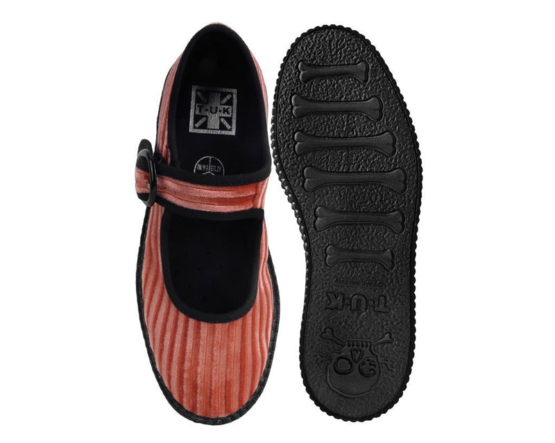 F3215L Orange Corduroy Viva Low Mary Jane