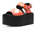 S3306L Orange Wavy Strato Sandal