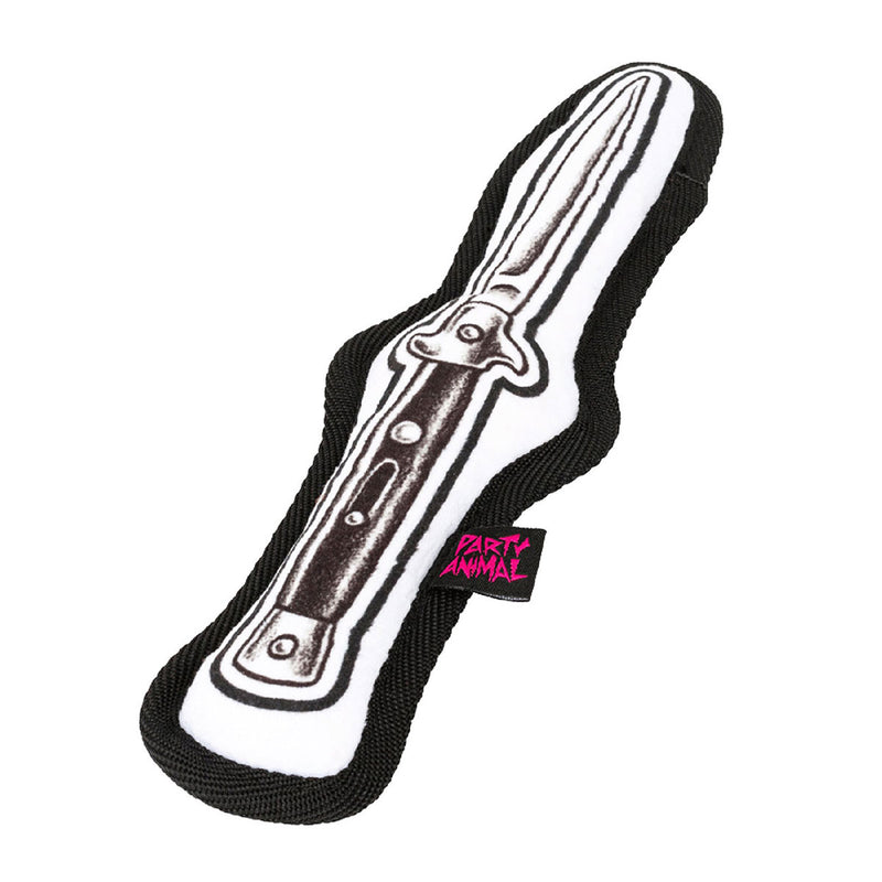 Party Animal x Tim Hendricks Switchblade Dog Chew Toy - White/Black