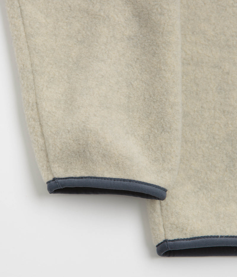 Patagonia Lightweight Synchilla Snap-T Fleece in Oatmeal Heather and Smolder Blue