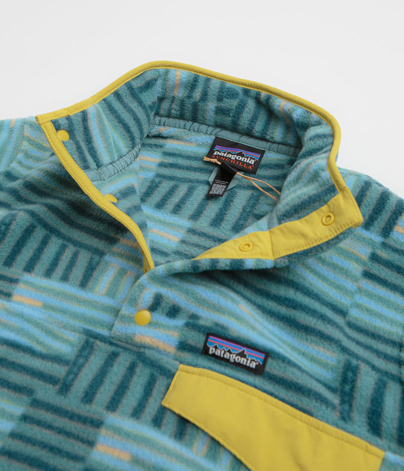 Patagonia Lightweight Synchilla Snap-T Fleece in Quilty Fitz: Wetland Blue