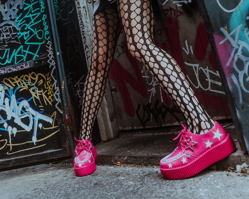 V3265 Pink & White Star Viva Mondo Creeper