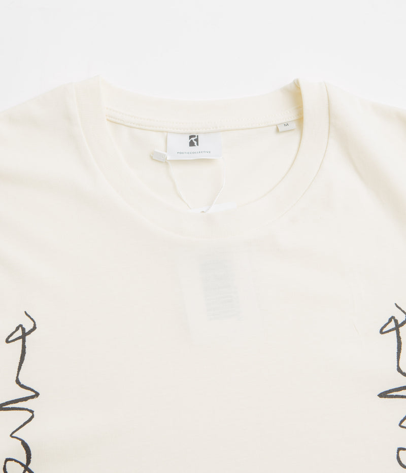 Poetic Collective Crayon Chain T-Shirt in Ivory