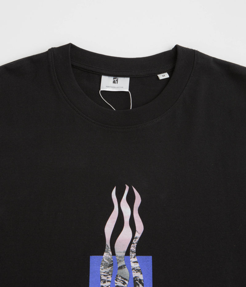 Poetic Collective Flames T-Shirt in Black