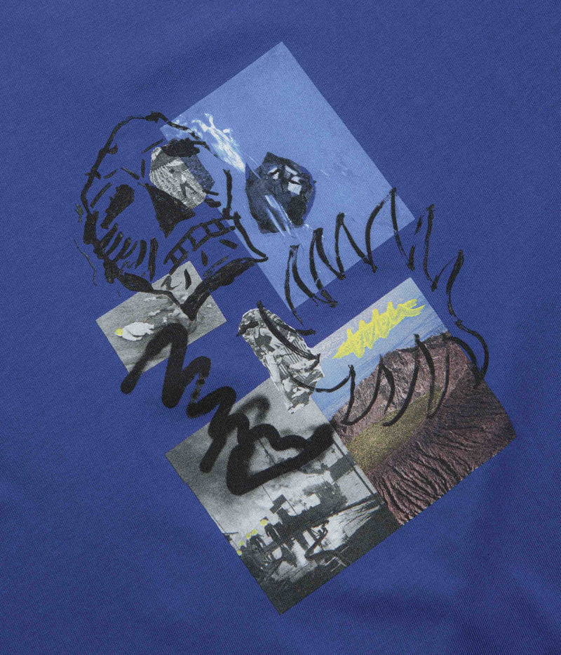 Poetic Collective Skull T-Shirt in Blue