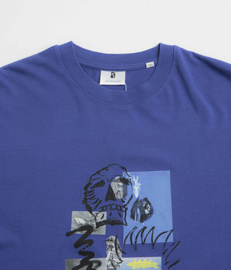 Poetic Collective Skull T-Shirt in Blue