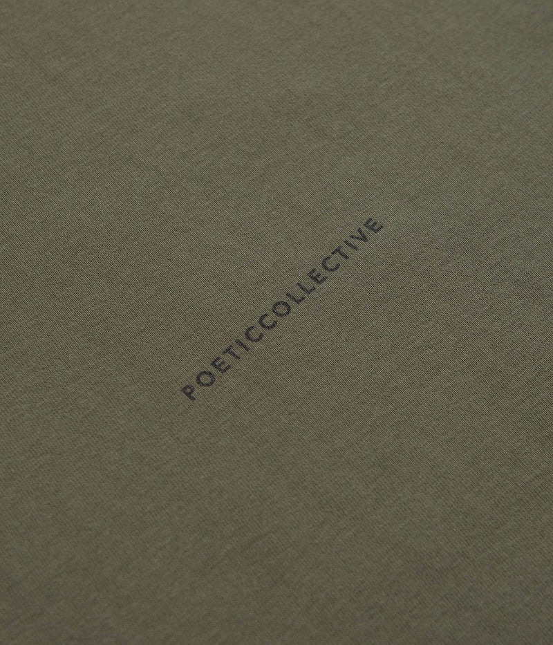 Poetic Collective Skull T-Shirt in Khaki