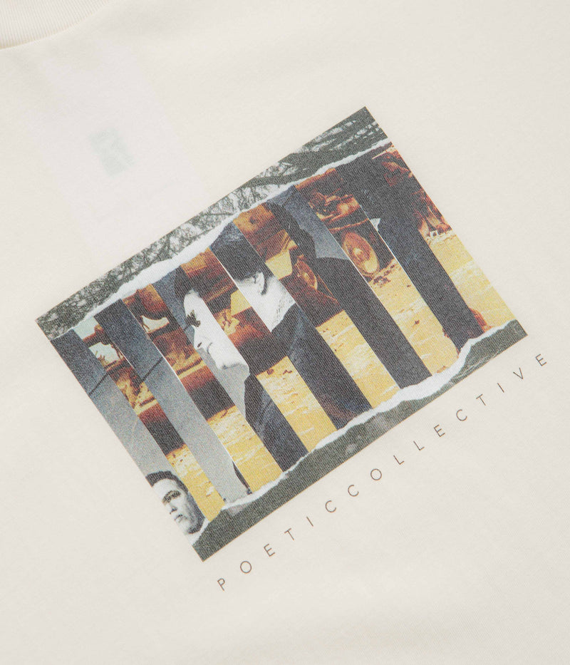 Poetic Collective Torn Collage T-Shirt in Ivory