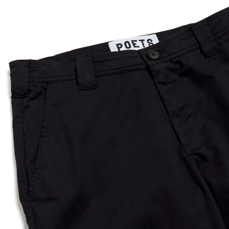 Poets Byrne Embroidered Relaxed Fit Corduroy Pants - Black