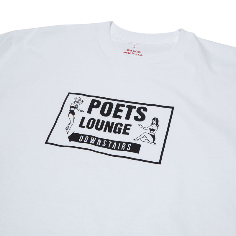 Poets Lounge Screened T-Shirt - White