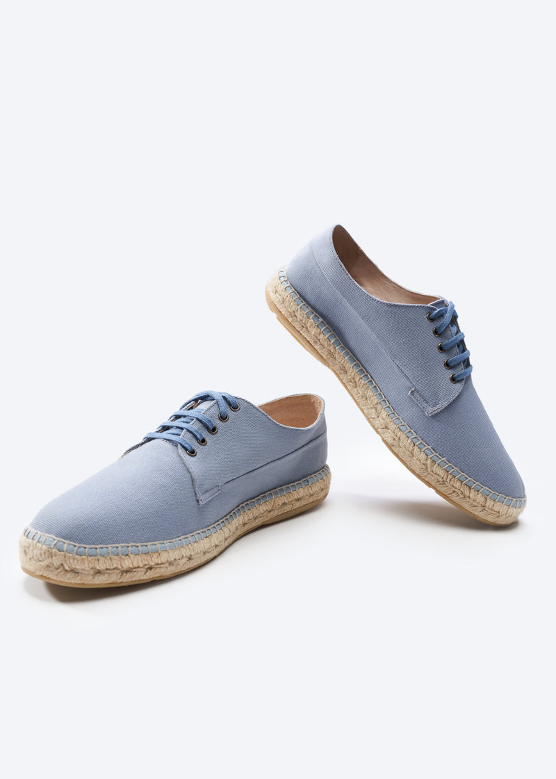Viscata's Pol Limited Edition Sky Blue Canvas Cord Laces Men Espadrilles