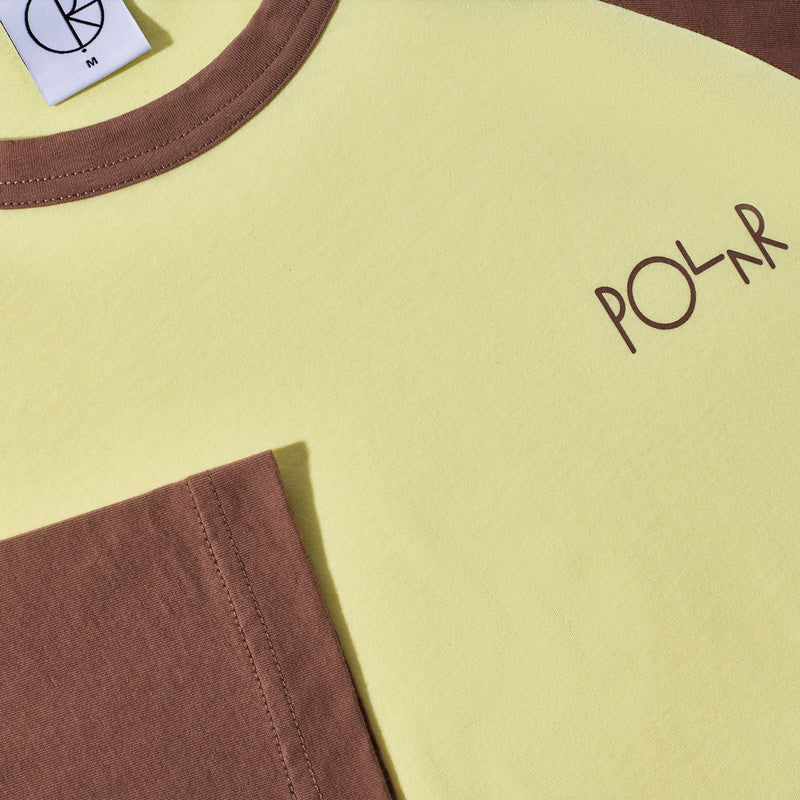 Polar 3/4 Sleeve T-Shirt - Cinnamon/Light Yellow