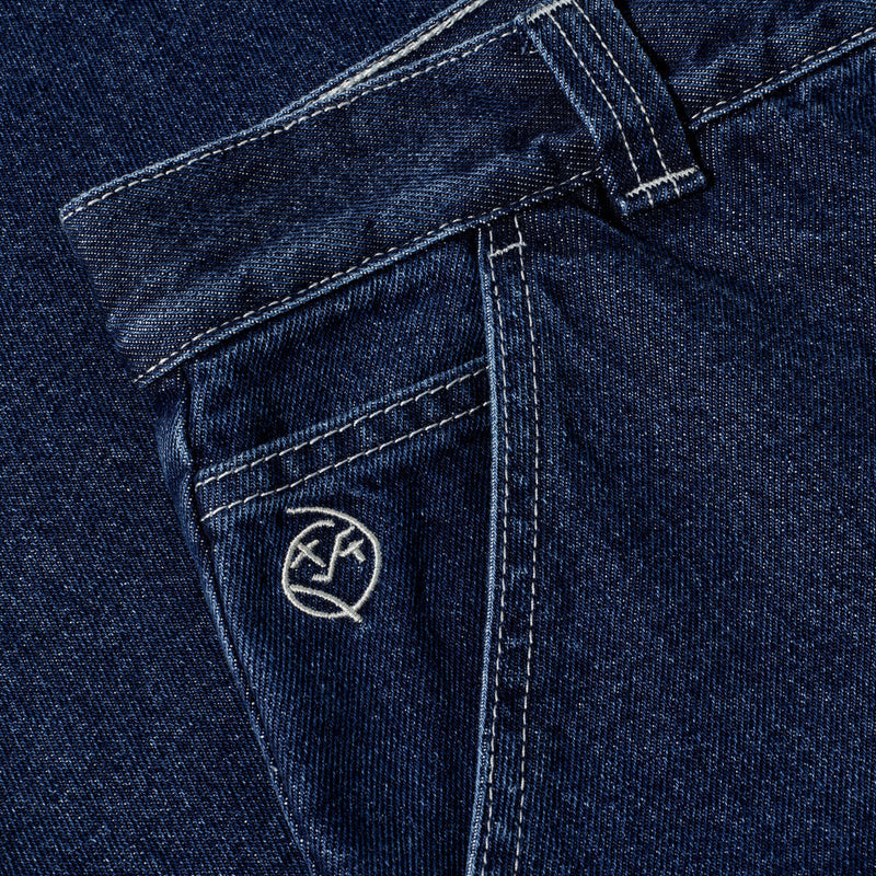 Polar Big Boy Work Pants - Dark Blue/White Stitching