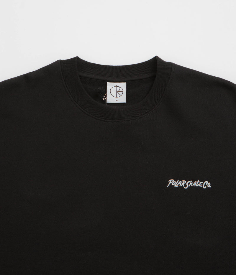 Polar Surf Logo Dave Crewneck Sweatshirt in Black