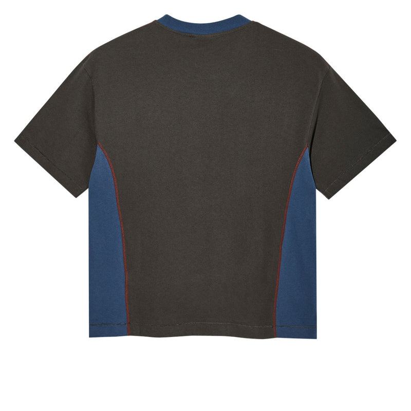 Polar Surf Panel T-Shirt - Dirty Black/Grey Blue