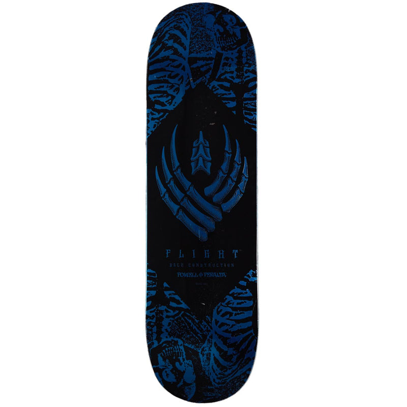 Powell-Peralta Flight Skeleton Skateboard Deck - Blue Foil - 8.75"