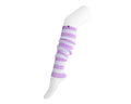 TSK1162 Purple & White Stripe Knit Leg Warmer TSK1162-OS