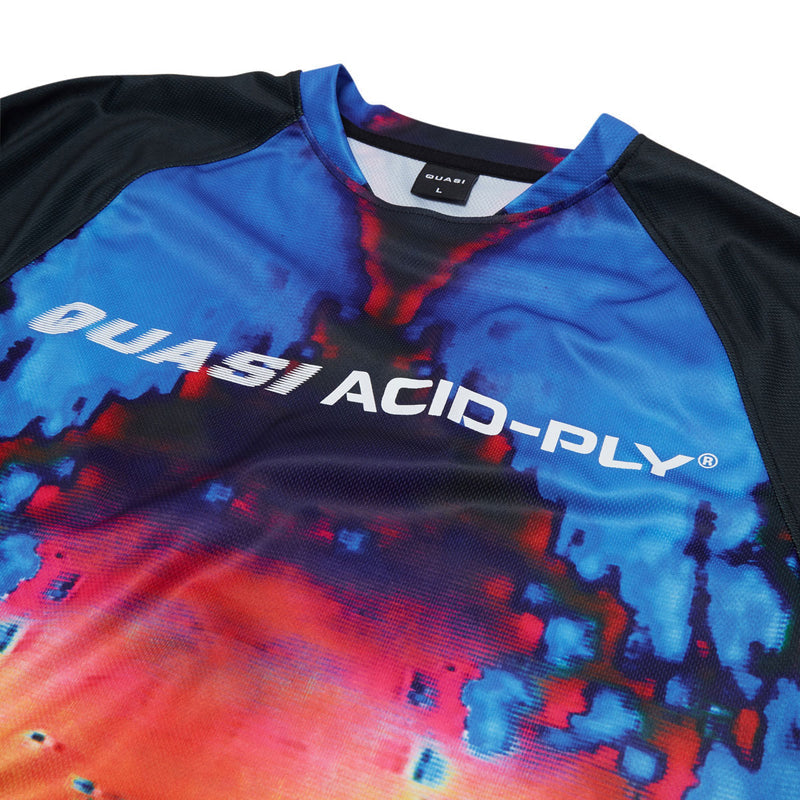 Quasi Gasser Moto Long Sleeve Jersey - Electric Blue