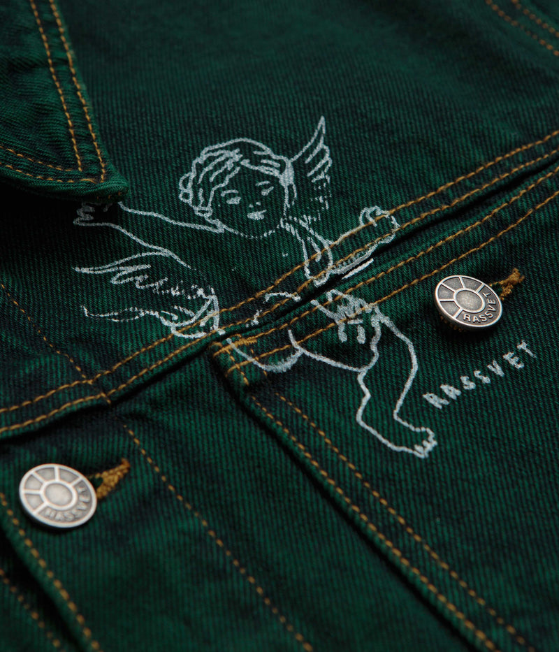 Rassvet Lined Denim Jacket in Green