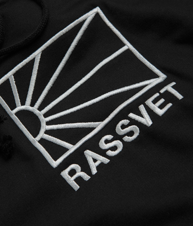 Rassvet Logo Hoodie in Black and White