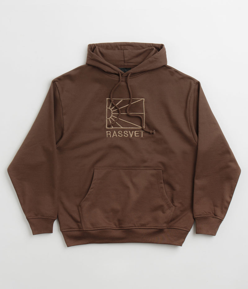 Rassvet Logo Hoodie in Brown