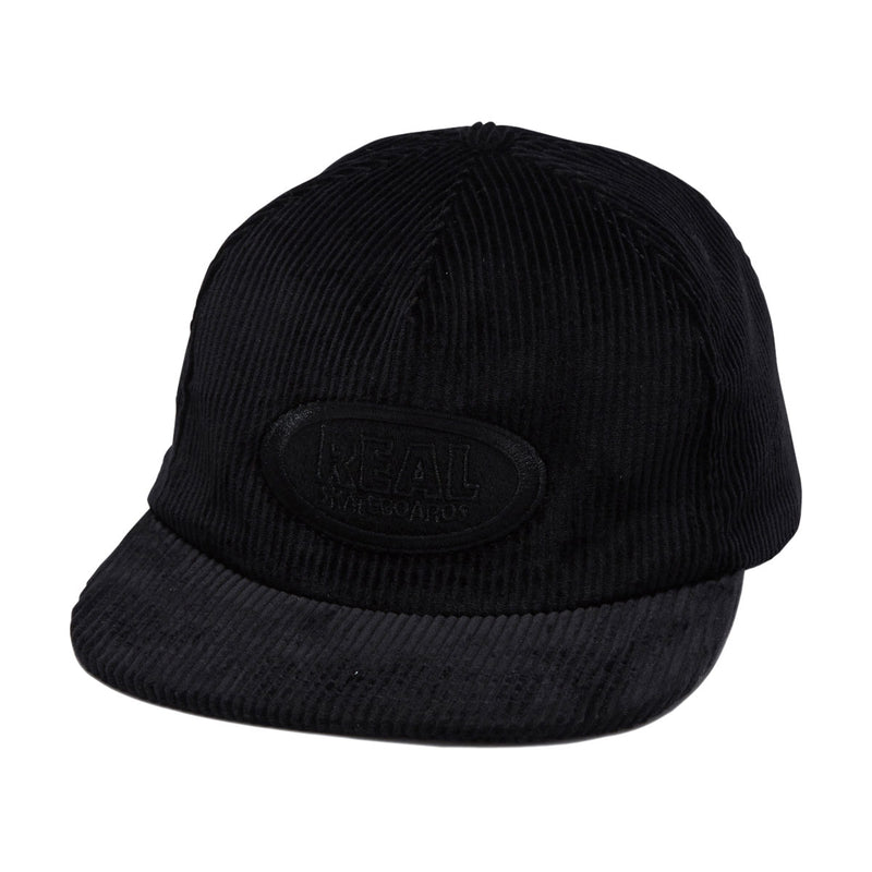 Real Oval Snapback Hat - Black/Black