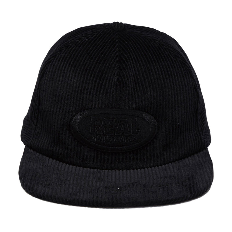 Real Oval Snapback Hat - Black/Black