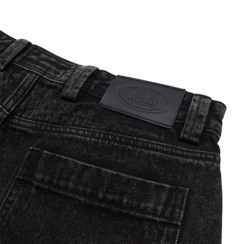 Real Street Cleaner Denim Shorts - Black Stone/Acid Wash