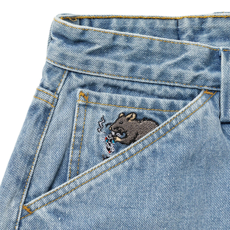 Real Street Cleaner Shorts - Light Bleached Wash