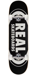Real Team Classic Oval Skateboard Complete - Black - 8.25"