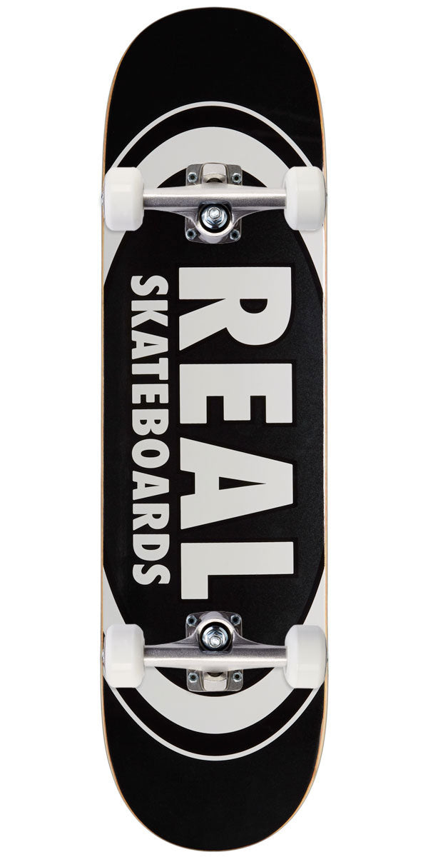 Real Team Classic Oval Skateboard Complete - Black - 8.25"