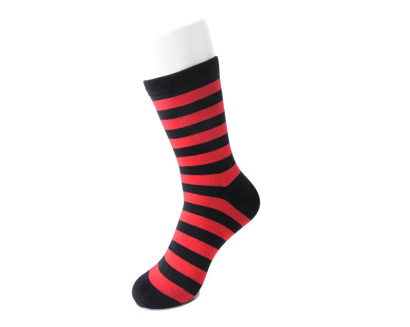 TSK1121 Red & Black Stripe T.U.K Men's Sock TSK1121-OS