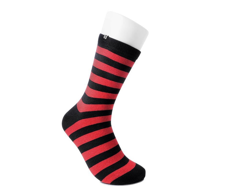 TSK1121 Red & Black Stripe T.U.K Men's Sock TSK1121-OS